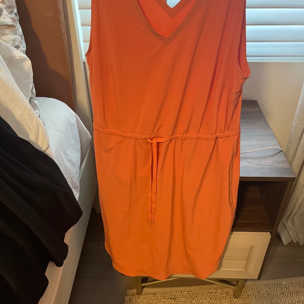 Eddie Bauer orange  lightweight athletic dress never worn